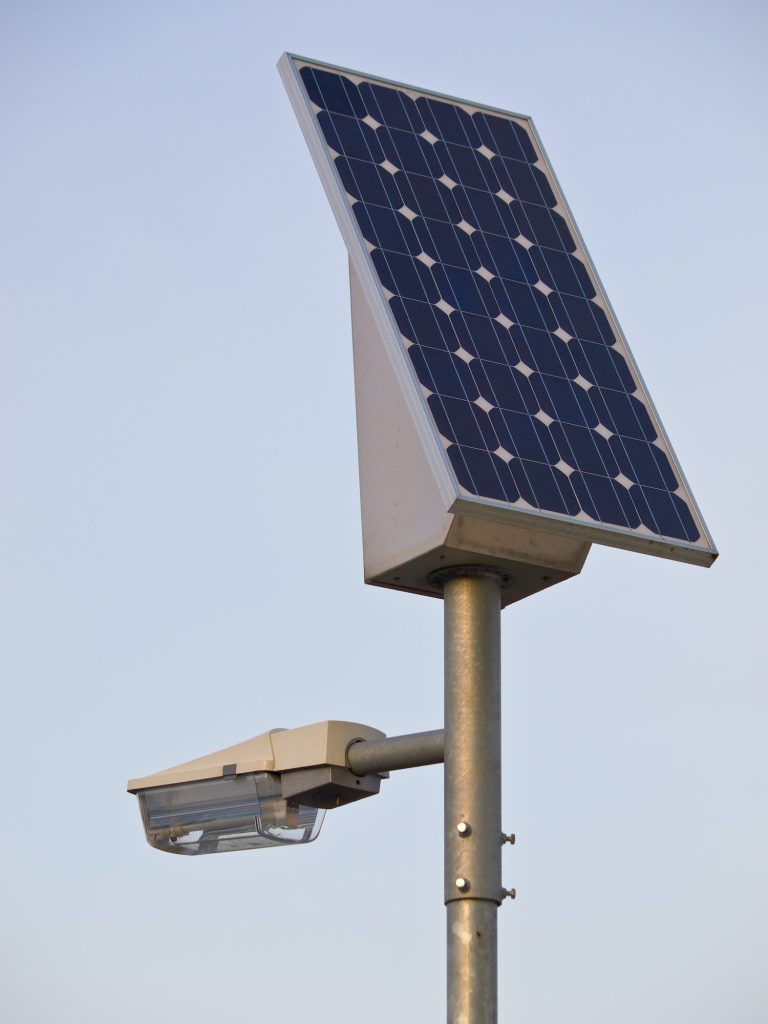 solar powered lamp post